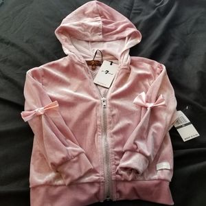 7 For All Mankind Girls 2T Velour Jacket NWT